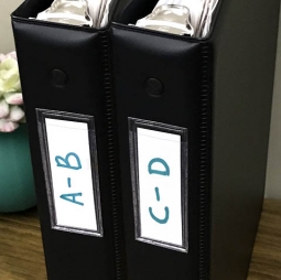 Peel & Stick Pocket - Spine/Shelf Pocket - 3/4" x 2 3/8" (for 1" binders)