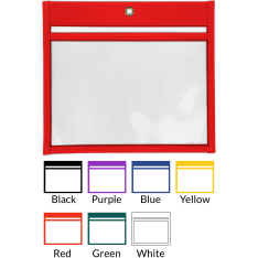 Rigid-Vinyl Sewn Pocket - 4" x 6" - Open Long