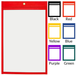 Rigid-Vinyl Sewn Pocket - 6" x 9" - Open Short