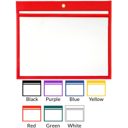 Rigid-Vinyl Sewn Pocket - 6 x 9" - Open Long
