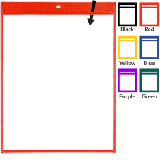 Rigid-Vinyl Sewn Pocket - 11" x 14" - Open Short