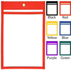 Rigid-Vinyl Sewn Pocket - 4" x 6" - Open Short