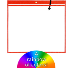 Rigid-Vinyl Sewn Pocket - 12 x 15" - Open Long