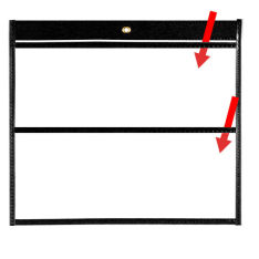 Rigid-Vinyl Sewn Double Pocket - 9" x 12" - Open Long