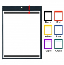 Magnetic Rigid-Vinyl Sewn Pocket - 9" x 12" - Open Short