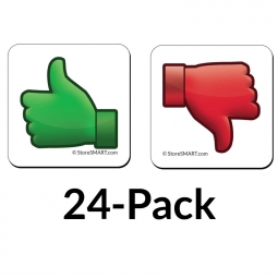 Thumbs Up and Down Magnets 24-Pack - 1 &frac14;" x 1 &frac14;"