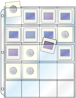 Heavy Duty Vinyl Coin or Slide Binder Page - Top Load