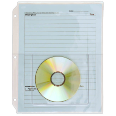 Plastic Sheet Protector - 8 &frac12;" x 11" - Open Short Side - with CD/DVD Pocket