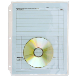 Plastic Sheet Protector - 8 &frac12;" x 11" - Open Short Side - with CD/DVD Pocket