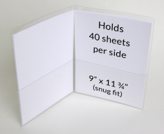 Clear Plastic SMART Folders - Letter Size - Snug Fit - 9" x 11 3/4"