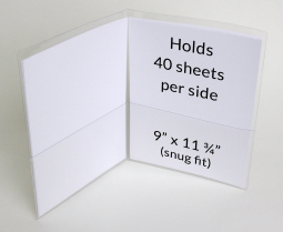Clear Plastic SMART Folders - Letter Size - Snug Fit - 9" x 11 3/4"