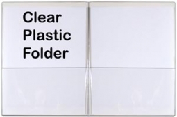 Clear Plastic SMART Folders - Letter Size - Loose Fit - 9 1/2" x 11 3/4"