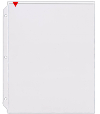 Plastic Sheet Protector - 8 &frac12;" x 11" - Open Short Side