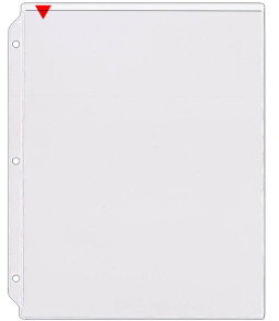 Plastic Sheet Protector - 8 &frac12;" x 11" - Open Short Side