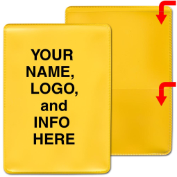 Yellow Dot Compact Pocket w/ Sticker - Custom Print
