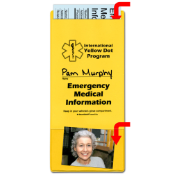 Yellow Dot Standard Pocket w/ Sticker - Custom Print