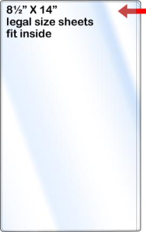 Non-Adhesive Pocket - Legal Size - Open Long - 8  &frac12;" x 14"