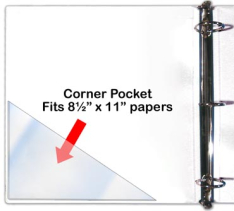 Peel & Stick Corner Pockets 7" x 7"