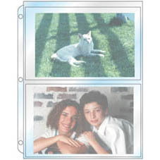 2-Pocket Clear Vinyl Collector's Pages - Holds 5 &frac14;" x 8 &frac12;" Photos