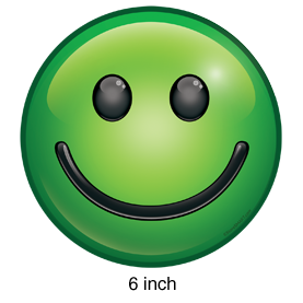 Six-inch+Green+Smiley+Face+Magnets+for+Status+Visualization