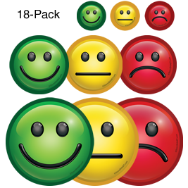 Smiley+Face+Magnets+for+Status+Visualization+-+18-Pack