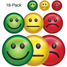 Smiley+Face+Magnets+for+Status+Visualization+-+18-Pack