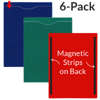 Plastic+File+Jackets+Magnetic+-+Open+Short+-+Letter+Size+6-Pack