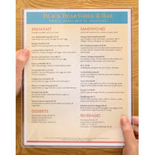 Rigid+Plastic+Menu+Holders+-+Open+Short+-+8+%26frac12%3B%22+x+11%22