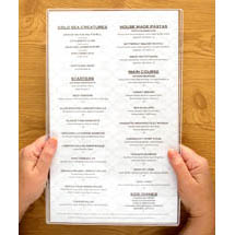 Rigid+Plastic+Menu+Holders+-+Open+Short+-+8+%26frac12%3B%22+x+14%22+-+Legal+size+-+Made+in+USA