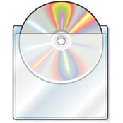 Peel & Stick Pocket - CD/DVD - Open Short - 5 1/8 x 5 5/8 - Loose Fit