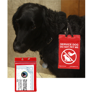 Service Dog Paper Holder with Lanyard - 2-Pack