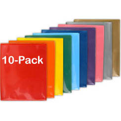 10-pack+Plastic+Pocket+Folders+with+Clear+Overlay