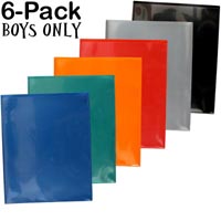 2-Pocket Folders - Durable, Archival Plastic - 6-Pack - Boys Only!
