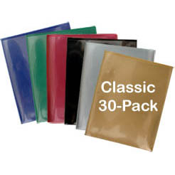 30-pack LX Folders Assorted: 5 each Classic Colors