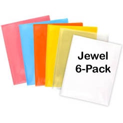 6-pack LX Folders Assorted: 1 each Jewel Colors