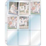 Clear Vinyl 9-Pocket Binder Page for Polaroid Prints and Trading Cards - Center Load