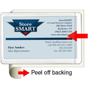 Peel+%26+Stick+Pocket+-+Business+Card+-+Open+Short+-+2%22+x+3+%26frac12%3B%22+-+Archival+Safe+Plastic