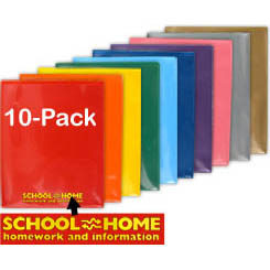 School+%2F+Home+Plastic+Folders+-+10-pack+LX+-+English