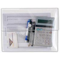 Clear Plastic Portfolios with Velcro Closure - 9 3/8" x 12 1/4"