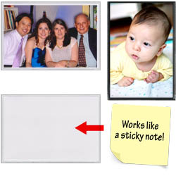 Sticky+Photo+Frames+-+3+7%2F8%22+x+5+7%2F8%22+-+Clear+or+Black+Plastic