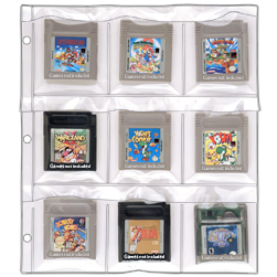 9-Pocket+Binder+Page+with+Flaps+for+GameBoy+Cartridges