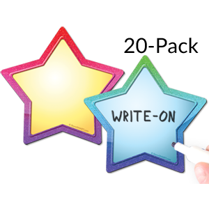 Write-On Star Magnet - 5" - Variety 20-Pack