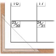 Calendar Corners - 3" x 3" - Sticky Back - Clear