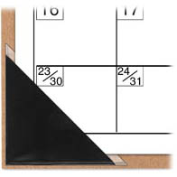 Calendar Corners - 3" x 3" - Sticky Back - Black