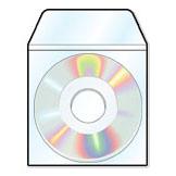 Mini-CD/DVD Peel & Stick Pocket w/ Folding Flap