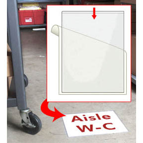 Floor & Aisle Marker - Adhesive Pocket - 8 &frac12;" x 11"