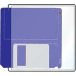 Peel & Stick Pocket - Computer Disk - Open Long - 3 5/8" x 3 7/8"