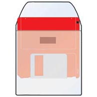 Peel & Stick Disk Pocket w/Resealable Flap - Poly