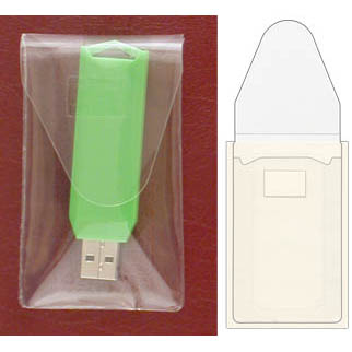 USB Flash Drive Holders - Peel & Stick Strip & Resealable Flap