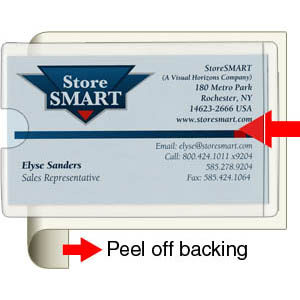 Peel & Stick Business Card Holder with Thumb Notch - 2 3/8" x 3 3/4"
